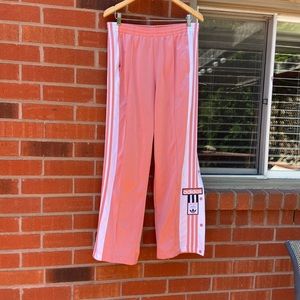 Adidas XL pink tearaway pants UK 14